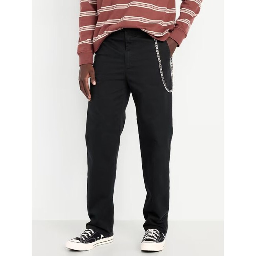 Old Navy Heavyweight 90s Loose Built-In Flex Pants Mens 28x32 Black NEW
